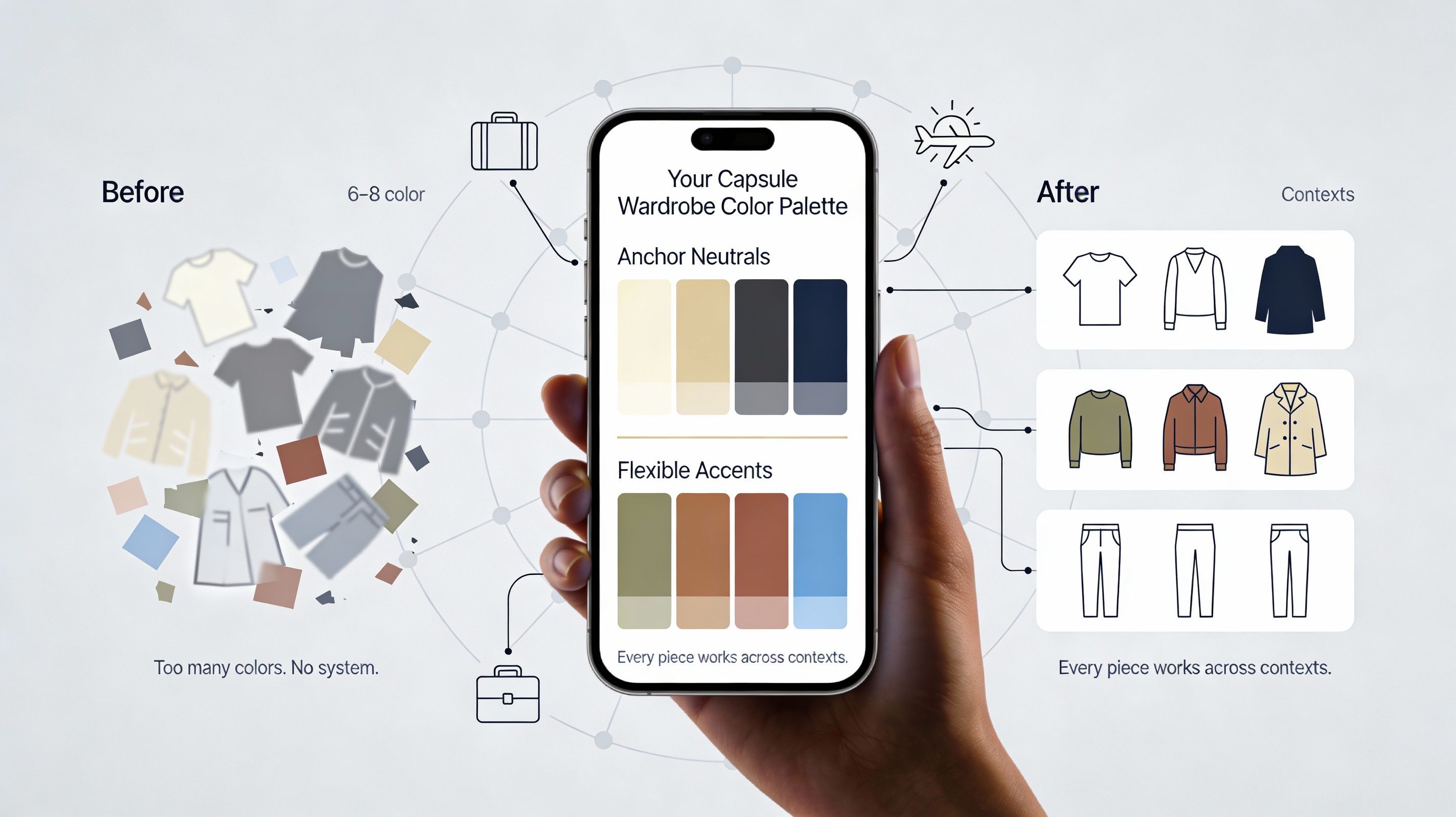 capsule wardrobe - colour palette 